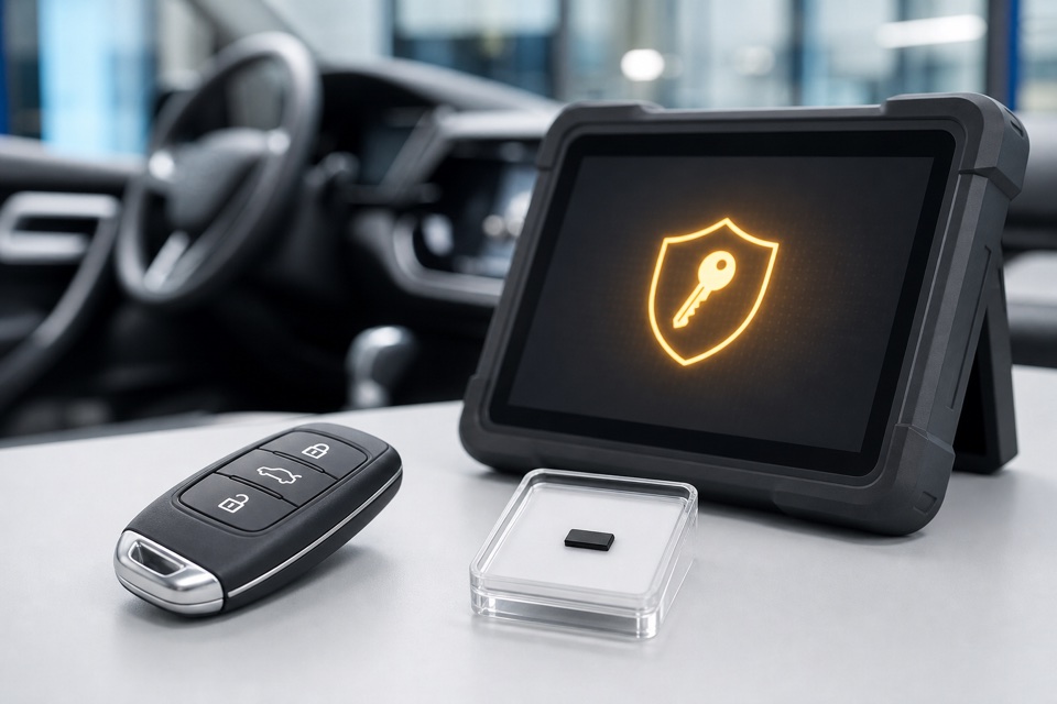 Transponder anahtar ve güvenli immobilizer uyumluluk kontrolü
