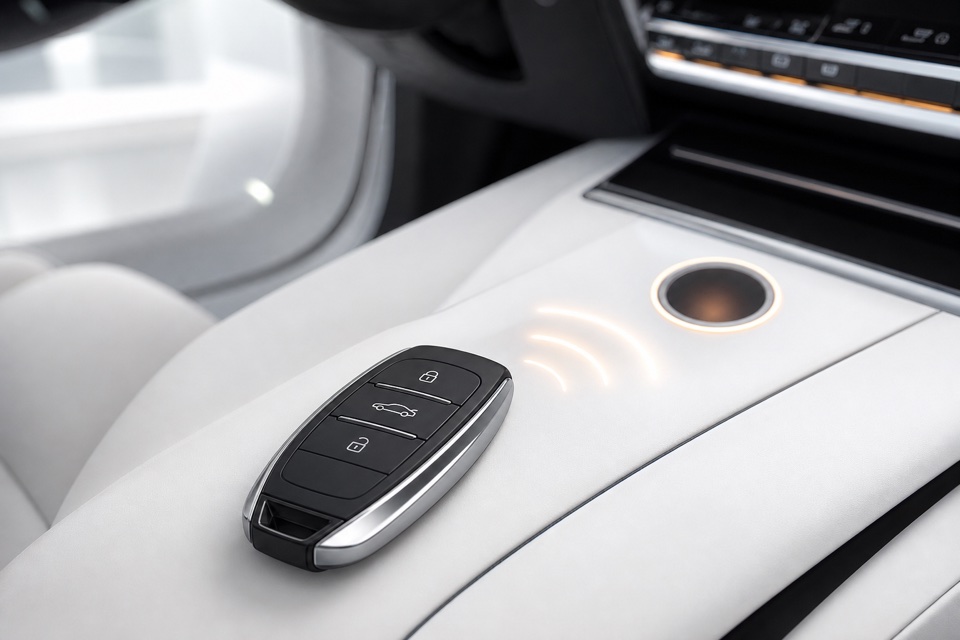 Modern araçta smart key ve anahtarsız giriş sistemi